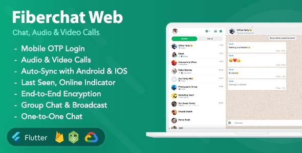 Fiberchat Web | Chat & Calling Web App | Flutter Web App